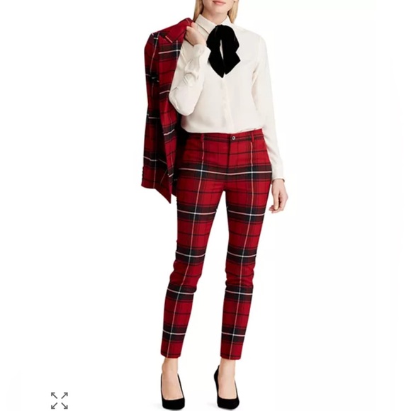 Lauren Ralph Lauren Pants - Lauren Ralph Lauren Plaid Stretch Wool Blend Ankle